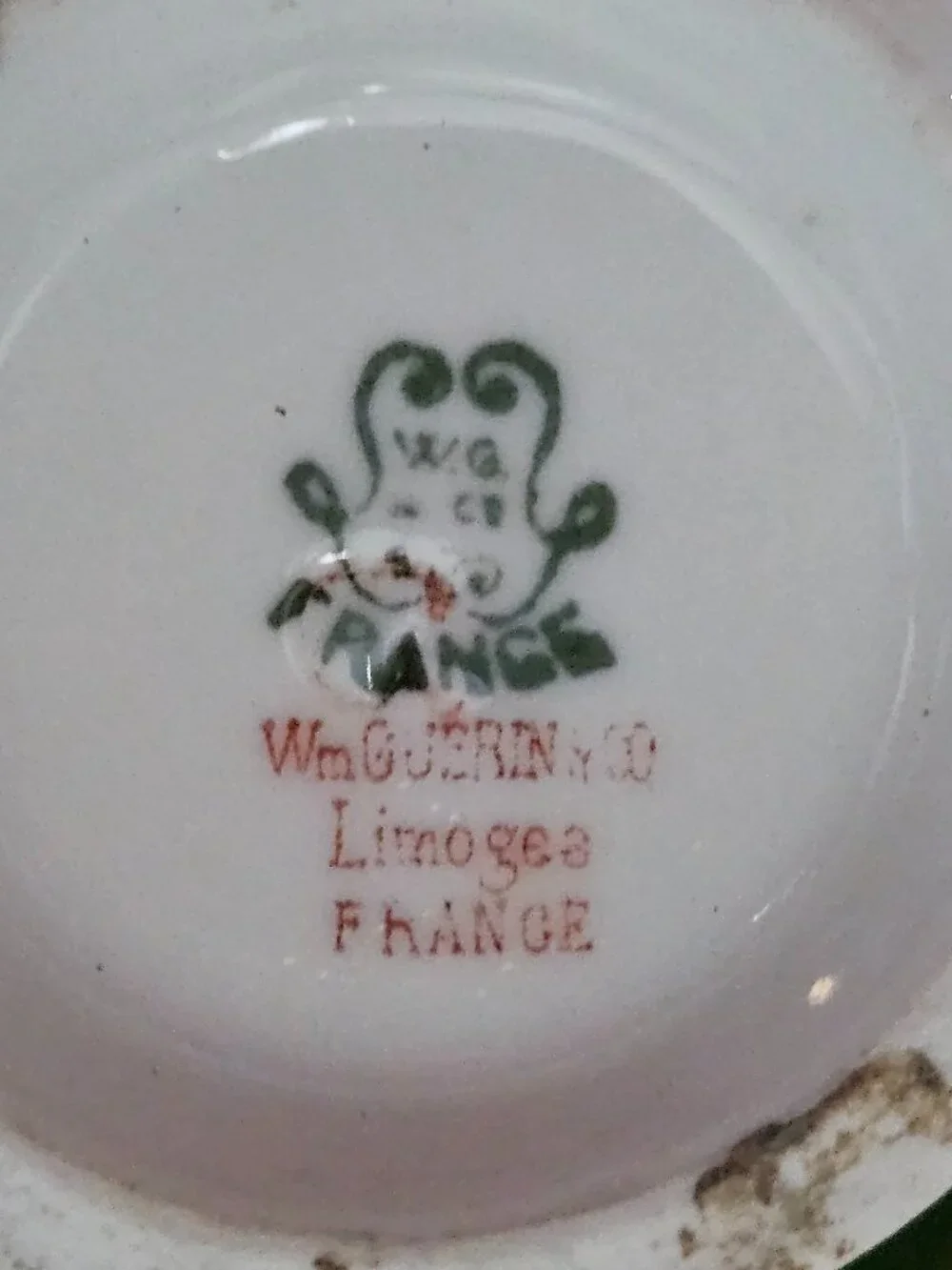 RARE ANTIQUE W.G. & Co William Guerin Limoges FRENCH PORCELAIN HANDPAINTED Vase